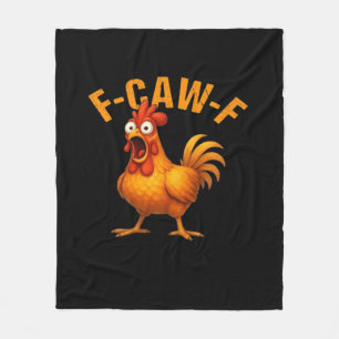 F-Caw-F Kip Grappig Trendy Fleece Deken