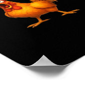 F-Caw-F Kip Grappig Trendy Poster (Hoek)