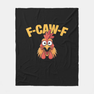 F-Caw-F Kip Grappige Kip Creatieve Grafische Fleece Deken