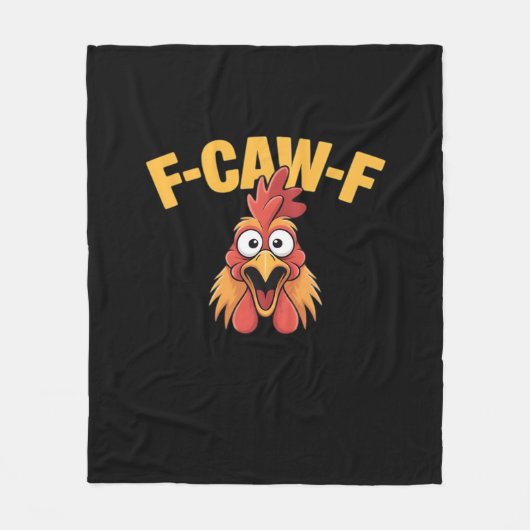 F-Caw-F Kip Grappige Kip Creatieve Grafische Fleece Deken (Voorkant)