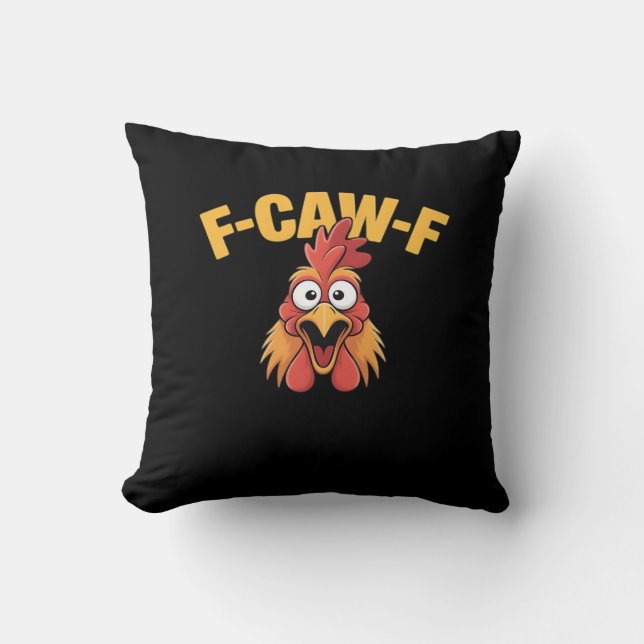 F-Caw-F Kip Grappige Kip Creatieve Grafische Kussen (Voorkant)