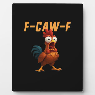 F-Caw-F Kip Grappige Kip F-Caw-F Tandwiel Retro G Fotoplaat