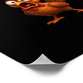 F-Caw-F Kip Grappige Kip F-Caw-F Uitrusting Cool N Poster (Hoek)