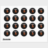 F-Caw-F Kip Grappige Kip F-Caw-F Uitrusting Cool N Ronde Sticker (Vel)