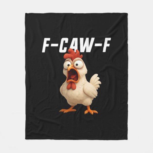 F-Caw-F Kip Grappige Kip F-Caw-F Uitrusting Creati Fleece Deken (Voorkant)