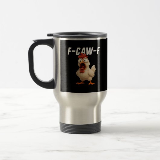 F-Caw-F Kip Grappige Kip F-Caw-F Uitrusting Creati Reisbeker (Links)