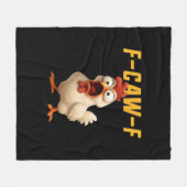 F-Caw-F Kip Grappige Kip F-Caw-F Uitrusting Retro Fleece Deken (Voorkant (Horizontaal))