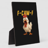 F-Caw-F Kip Grappige Kip F-Caw-F Uitrusting Retro Fotoplaat (Zijkant)