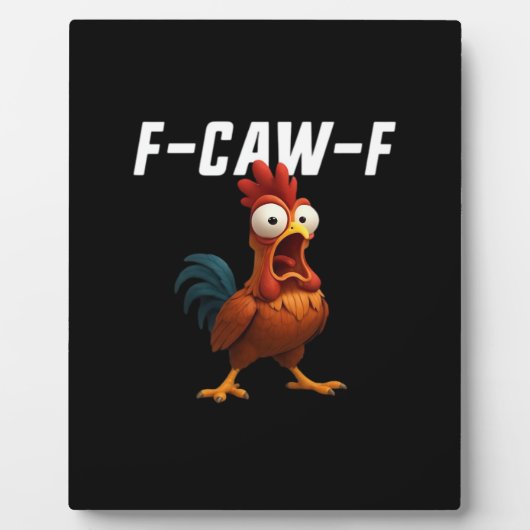 F-Caw-F Kip Grappige Kip F-Caw-F Uitrusting Retro  Fotoplaat (Voorkant)