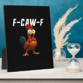 F-Caw-F Kip Grappige Kip F-Caw-F Uitrusting Retro  Fotoplaat (Zijkant)