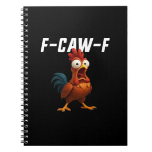 F-Caw-F Kip Grappige Kip F-Caw-F Uitrusting Retro Notitieboek