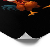F-Caw-F Kip Grappige Kip F-Caw-F Uitrusting Retro Poster (Hoek)