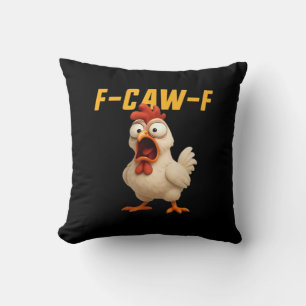 F-Caw-F Kip Grappige Kip F-Caw-F Uitrusting Vintag Kussen
