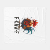 F-Caw-F Kip Haan Grappige Meme Fleece Deken (Voorkant (Horizontaal))