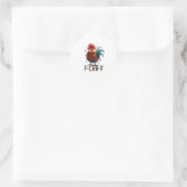 F-Caw-F Kip Haan Grappige Meme Ronde Sticker (Tas)