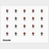 F-Caw-F Kip Haan Grappige Meme Vierkante Sticker (Vel)