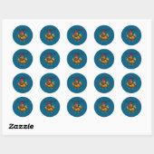 F-caw-f - kip haan meme ronde sticker (Vel)