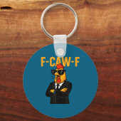 F-caw-f - kip haan meme sleutelhanger (Voorkant)