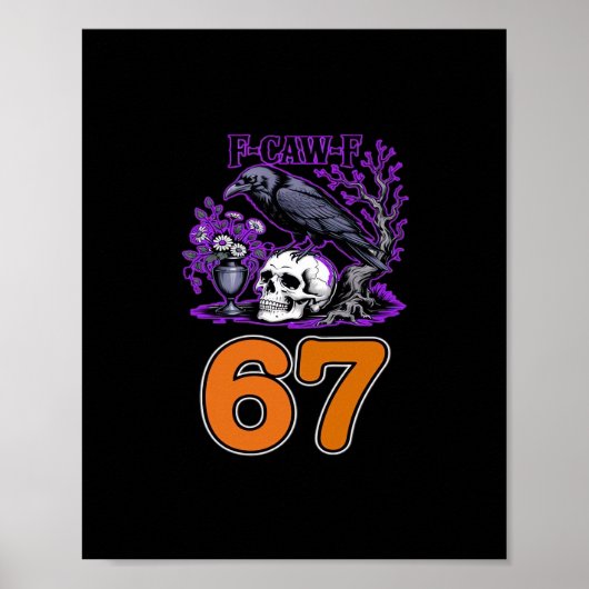 F-Caw-F Kip Halloween Klassiek Grappig Trendsetten Poster (Voorkant)