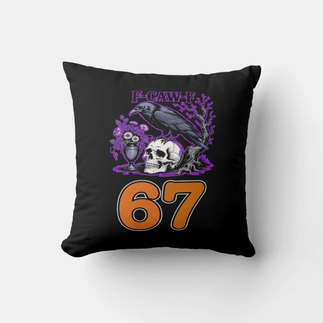 F-Caw-F Kip Halloween Klassieker Grappig Trendsett Kussen (Voorkant)