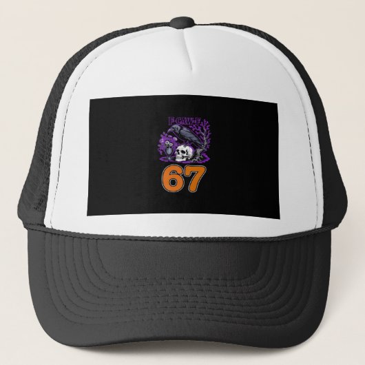 F-Caw-F Kip Halloween Klassieker Grappig Trendsett Trucker Pet (Voorkant)