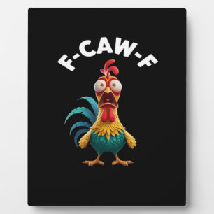 F-Caw-F Kip Humor Klassiek Vintage Design Fotoplaat
