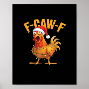 F-Caw-F Kip Kerst Essentieel Poster