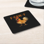 F-Caw-F Kip Klassiek Esthetisch Ontwerp Kartonnen Onderzetters (Schuin)