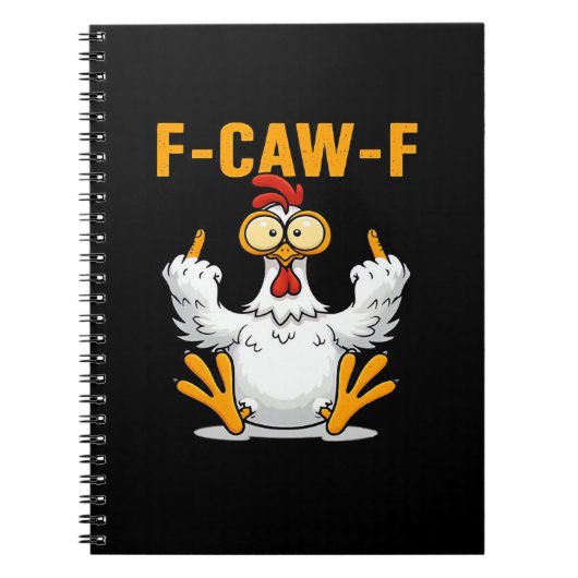 F-Caw-F Kip Klassiek Grappig Trendmatig Notitieboek (Voorkant)