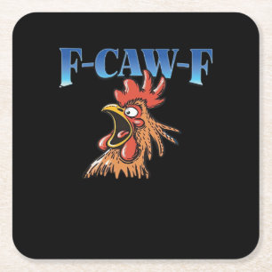F-Caw-F Kip Klassiek Koel Uniek Kartonnen Onderzetters