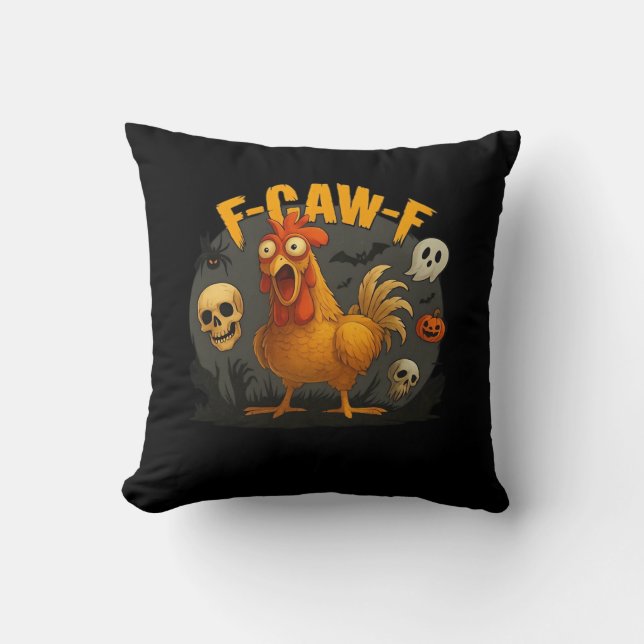 F-Caw-F Kip Klassiek Minimaal Schoon Kussen (Voorkant)