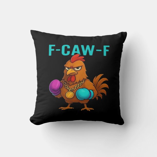 F-Caw-F Kip Klassiek Minimaal Schoon Kussen (Voorkant)
