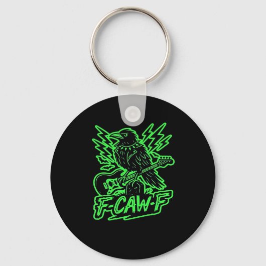 F-Caw-F Kip Klassiek Minimaal Schoon Sleutelhanger (Voorkant)