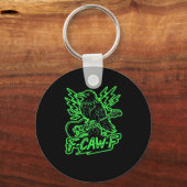 F-Caw-F Kip Klassiek Minimaal Schoon Sleutelhanger (Voorkant)