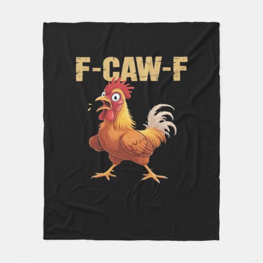 F-Caw-F Kip Klassieke Basisstijl Fleece Deken (Voorkant)