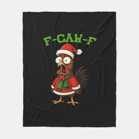 F-Caw-F Kip Klassieke Retro Grafiek Fleece Deken (Voorkant)