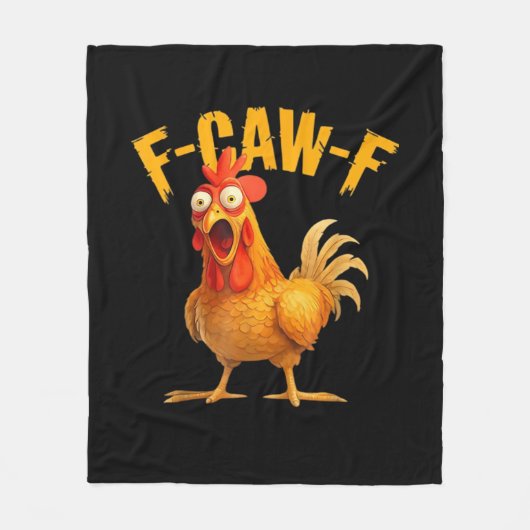 F-Caw-F Kip Klassieke Retro Stijl Fleece Deken (Voorkant)