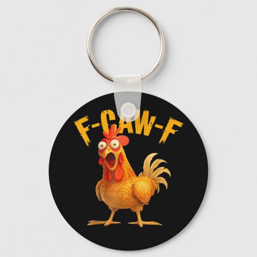 F-Caw-F Kip Klassieke Retro Stijl Sleutelhanger (Voorkant)