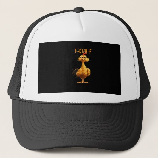 F-Caw-F Kip Klassieke Retro Stijl Trucker Pet (Voorkant)