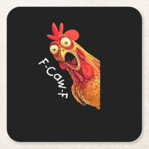 F-Caw-F-Kip Klassieke Vintage Grafiek Kartonnen Onderzetters