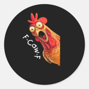 F-Caw-F-Kip Klassieke Vintage Grafiek Ronde Sticker
