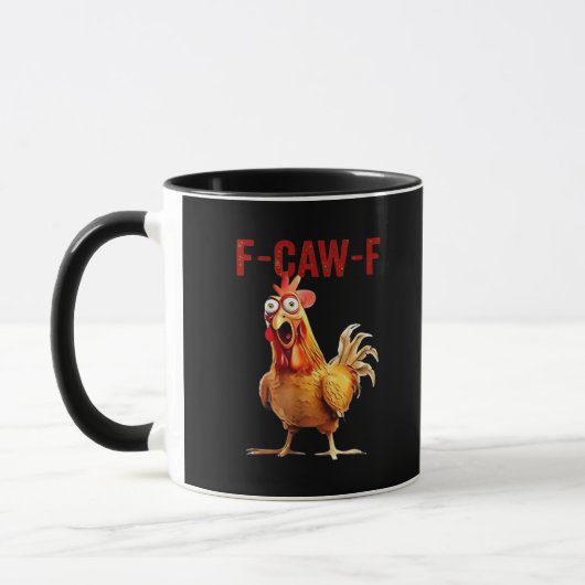 F-Caw-F Kip Klassieke Vintage Kunst Mok (Links)