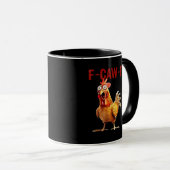 F-Caw-F Kip Klassieke Vintage Kunst Mok (Voorkant rechts)