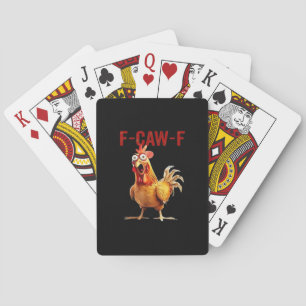 F-Caw-F Kip Klassieke Vintage Kunst Pokerkaarten