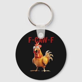 F-Caw-F Kip Klassieke Vintage Kunst Sleutelhanger
