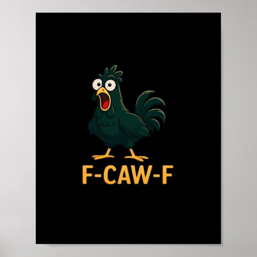 F-Caw-F Kip Klassieke Vintage Stijl Poster (Voorkant)