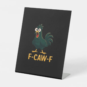 F-Caw-F Kip Klassieke Vintage Stijl Reclamebord Met Voetstuk