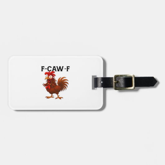 F-Caw-F Kip Klassieker Bagagelabel (Voorkant horizontaal)