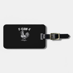 F-Caw-F Kip Retro Grafisch Bagagelabel
