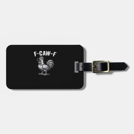 F-Caw-F Kip Retro Grafisch Bagagelabel (Voorkant horizontaal)